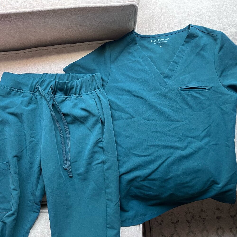 Teal Mandala Scrubs (XS)